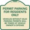 Signmission Permit Parking for Residents Vehicles w/o Valid Parking Permits Towe Alum, 18" x 18", TG-1818-23329 A-DES-TG-1818-23329 - alternate 1